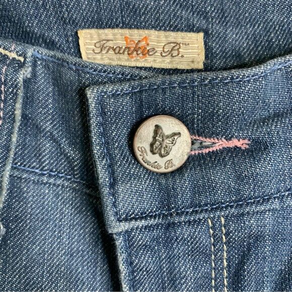 Frankie B. Butterfly Flare Jeans Women's Size 8 Tall Y2K Bling Hippie Boho Blue - Picture 11 of 13